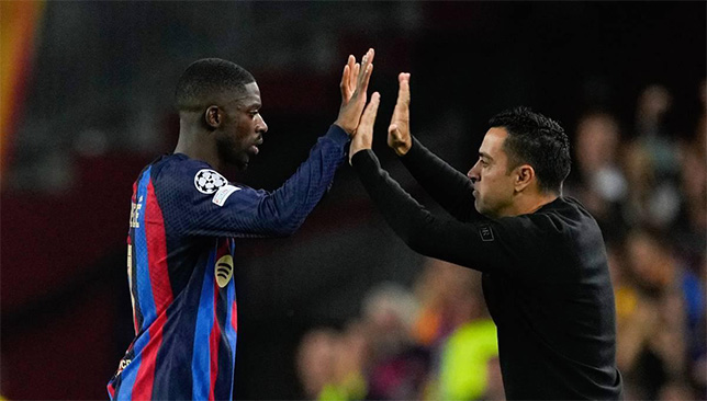 Dembélé et Xavi Henrandez (Getty)