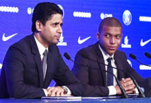 kylian Mbappé et Al Khelaïfi (PSG)