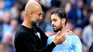 Bernardo Silva et Guardiola (Getty)