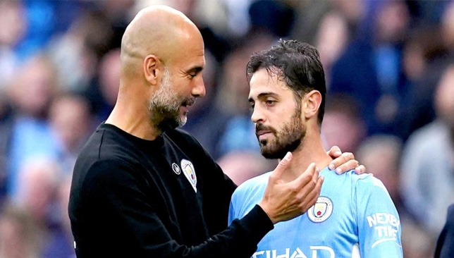 Bernardo Silva et Guardiola (Getty)