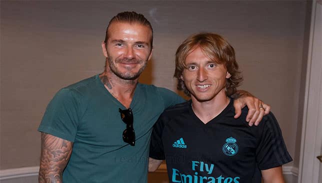 Luka Modric David Beckham (Real Madrid)