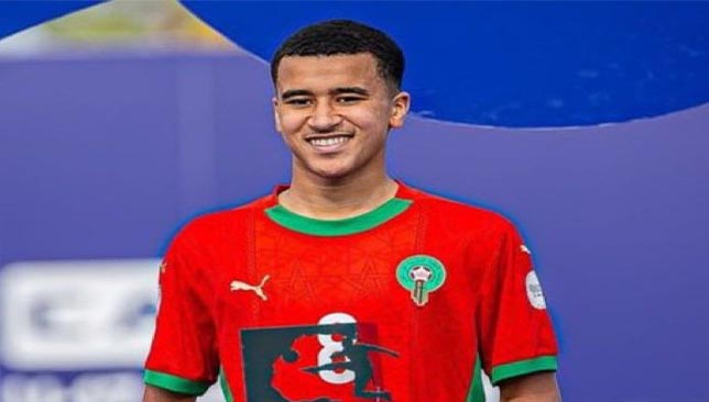 Abdellah Ouazane en maillot du Maroc, transfert vers le Real Madrid actuellement bloqué