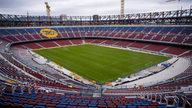 Vue du nouveau Camp Nou rénové après les travaux en 2025