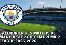 Calendrier des matchs de Manchester City en Premier League 2025-2026