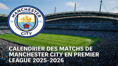 Calendrier des matchs de Manchester City en Premier League 2025-2026