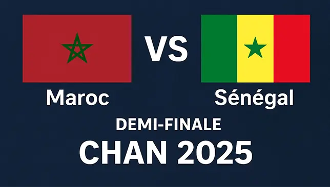 Maroc - Sénégal : où voir en direct la demi-finale du CHAN 2025