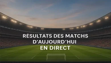 résultats des matchs d'aujourd'hui en direct