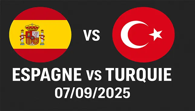 Espagne vs Turquie – Match qualifications Coupe du Monde 2026 (07/09/2025)