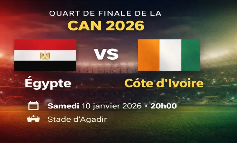 Égypte Côte d’Ivoire CAN 2026 TV Streaming