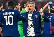 Ousmane Dembélé et Luis Enrique (PSG°