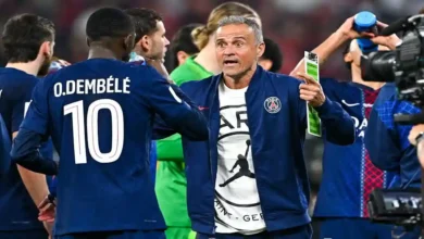 Ousmane Dembélé et Luis Enrique (PSG°