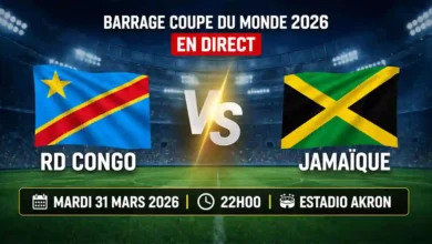 RD Congo vs Jamaïque barrage Coupe du Monde 2026 heure chaîne TV streaming