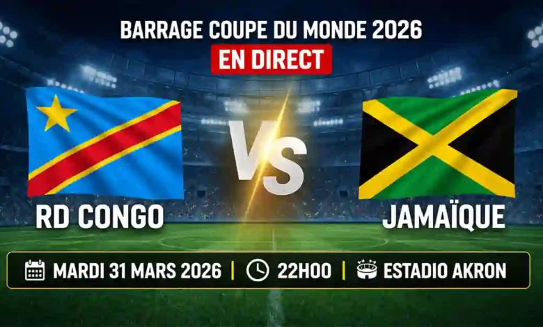 RD Congo vs Jamaïque barrage Coupe du Monde 2026 heure chaîne TV streaming
