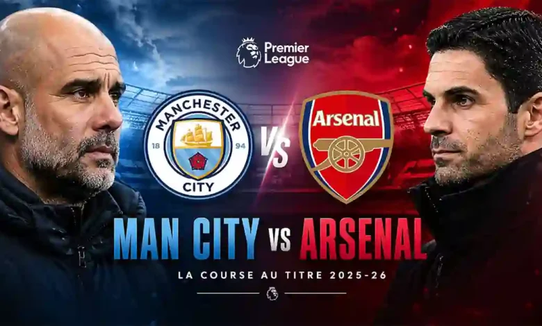 Arsenal et Manchester City Premier League 2025-2026
