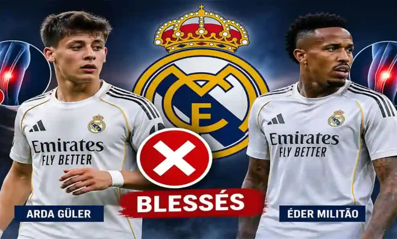 Eder Militao et Arda Güler blessure Real Madrid