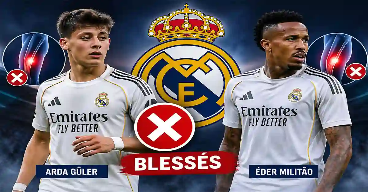 Eder Militao et Arda Güler blessure Real Madrid